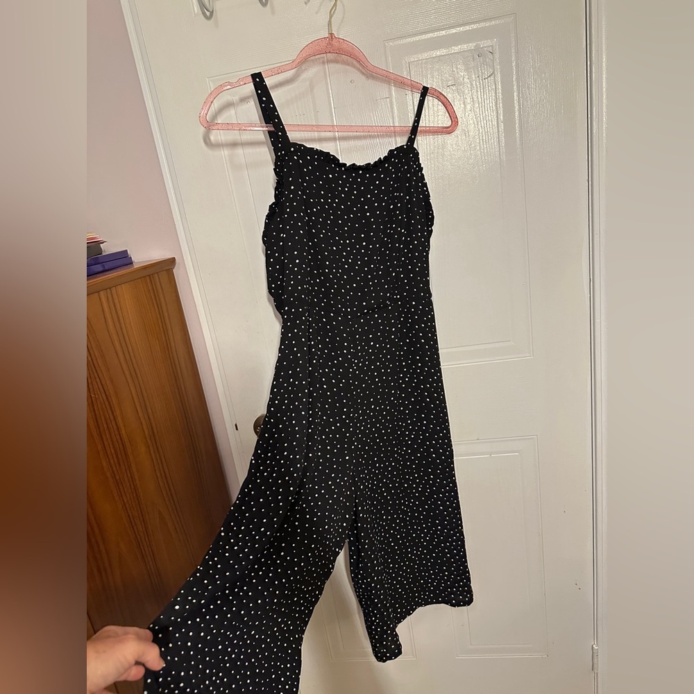 Chic Black and White Polka Dot Jumpsuit